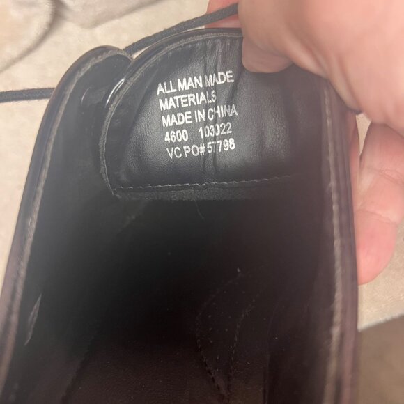 Mens Black Patent Leather Oxford Tuxedo Dress Shoes By Joseph Abboud 12W Wedding - Picture 15 of 16